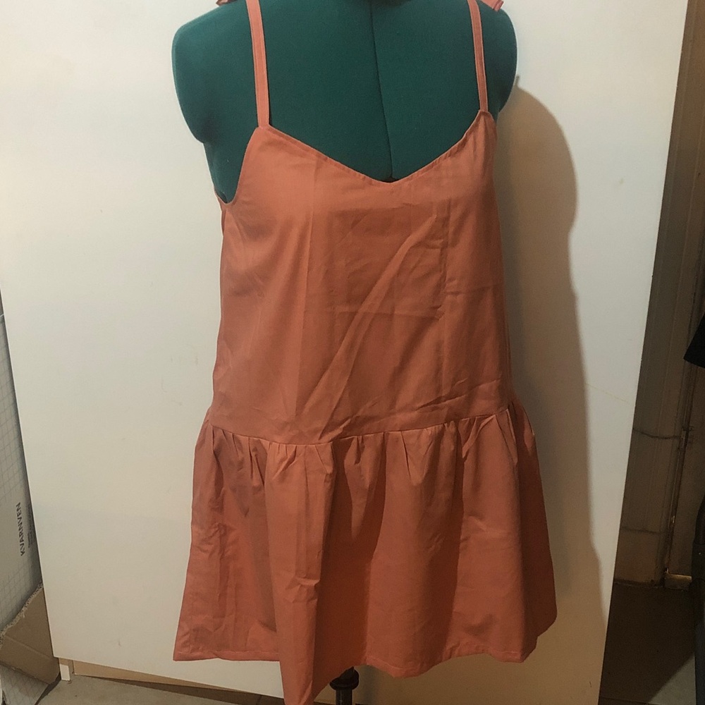 Handmade Coral Sleeveless Dress